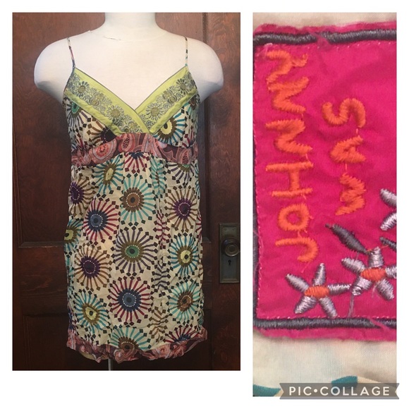 Johnny Was Tops - Vintage Johnny Was Spaghetti Strap Top